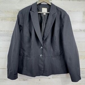 Sejour Black Blazer Jacket Womens‎ Plus Size 22W Career Office Business